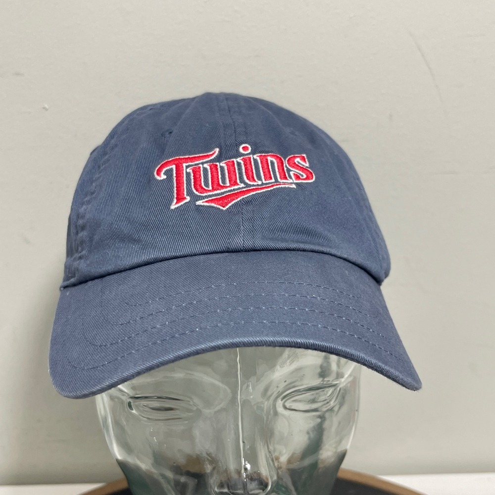 VTG Minnesota‎ Twins Nike Team Adjustable Hat Blue Embroidered Baseball Cap Y2K